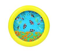 Tambour à perles en forme de vague - Cadeau musical - Outil éducatif musical pour enfant et bébé - Jaune