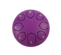 Tambour à pluie en acier 8 tons de 15,2 cm, tambour de langue chakra pour jardin et terrasse, instrument de musique d'extérieur fabriqué à la main avec revêtement résistant à la rouille (violet)
