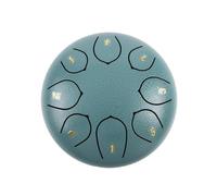 Tambour à pluie en acier 8 tons de 15,2 cm, tambour de langue chakra pour jardin et terrasse, instrument de musique d'extérieur fabriqué à la main avec revêtement résistant à la rouille (bleu mousse)