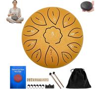 Tambour à pluie pour jardin extérieur, 15,2 cm, 11 notes en acier, carillon de pluie étanche, instrument de percussion musical pour méditation, yoga, éducation musicale, cadeau pour adultes et enfants