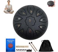 Tambour à pluie pour jardin extérieur, 15,2 cm, 11 notes en acier, carillon de pluie étanche, instrument de percussion musical pour méditation, yoga, éducation musicale, cadeau pour adultes et enfants