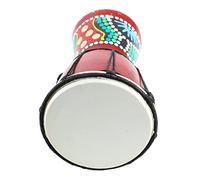 Tambour Africain 5in Djembe en Bois Instrument de Percussion à la Main Tambour Africain Percussion Son Croustillant pour Enfants Adultes Mélomanes