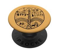 Tambour altaïque kizi chamanisme Turc kamlanie PopSockets PopGrip Adhésif