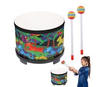 Tambour Bébé,Instruments De Musique 20 Cm pour Tout-Petits | Jouet Musical Sensoriel Éducatif en Bois avec 2 Maillets | Idée Cadeau pour Noël