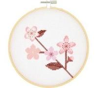 Tambour broderie - branche de cerisier G