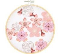 Tambour broderie - fleurs de cerisier Multicolore
