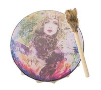 Tambour chaman aspect léopard sibérien - Instrument sonore authentique | Tambour à vibrations rythmiques | Pour musiciens expérimentés, amants, amis, maison, intérieur, extérieur, école
