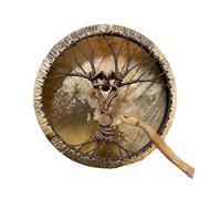Tambour chaman | Tambour chaman arbre de vie sibérien | Tambour chamanique fait main avec baguette, réflexion et méditation pour adultes avec guérison sonore
