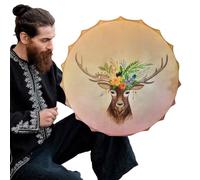 Tambour chaman | Tambour d'élan chaman instrumental | Guérisseur sonore pour musique spirituelle, réflexion et méditation, décoration d'intérieur