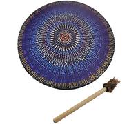 Tambour Chamanique 10 Pouces Tambour Chamanique Fait à la Main avec Bâton de Tambour Arbre de Vie Outil de Guérison Sonore pour la Musique Spirituelle, Méditation de Réflexion(Mosaïque)