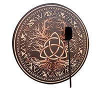 Tambour chamanique avec - Tambour celtique sacré - Symbole de la musique spirituelle du tambour de Sibérie - Outil de sonore pour musique spirituelle, équilibre des chakras