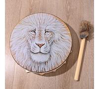 Tambour chamanique fait à la main - Instrument de jeu de musique - Apparence exquise - Décoration de bureau - Cadeau de chaman sibérien