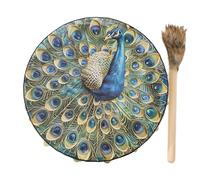 Tambour chamanique spirituel à main chamanique | Tambour chaman de Native Instruments, Tambour sibérien avec motif d'oiseaux, tambours chamaniques de 9,8 pouces pour musique spirituelle et méditation