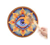 Tambour chamanique - Tambour à main décoratif avec baguette - Instrument de guérison du son pour la méditation, les rituels, les cérémonies, l'art de la batterie chamanique, les percussions, les