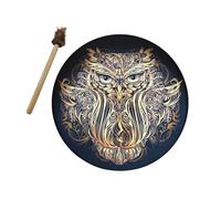 Tambour chamanique - Tambour chamanique avec cadre fait à la main de 25 x 25 cm | Instrument de du son de la vie, musique spirituelle, la voix de Dieu présente pour les amateurs de mus