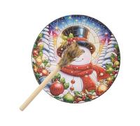 Tambour chamanique, Tambour chamanique - Tambour chamanique De 10 Pouces En Bois De Noël Chaman Adulte Tambour Tambour Avec Baguettes - Outil De Guérison Du son, Outil Spiri