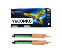 Tambour compatible - Pack de 2 - Lexmark 76C0PK0 Noir - 100000 pages