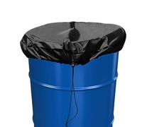 Tambour de 180 litres - Tonneau de stockage d'eau de pluie, baril de stockage d'eau de protection UV | Baril étanche avec cordon de serrage réglable pour la maison, le jardin (25,6 x 9,9 cm) (noir)
