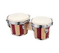 Tambour de bongo - En bois - Tambour à main - Bongos professionnels de 15,2 cm et 17,2 cm - Kit d'instrument de musique pour, adultes, débutants, cours en classe, divertissement de fête, jeu