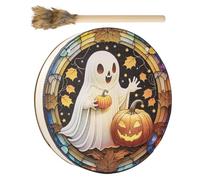 Tambour de citrouille fantôme, tambours chamaniques - Tambour chamanique avec bâton de tambour | Tambour à main chaman pour musique spirituelle, réflexion, méditation