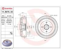 BREMBO 14.B976.50 Tambour de frein
