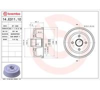 Tambour de frein 14.E311.10 BREMBO pour OPEL CORSA C TIGRA TwinTop