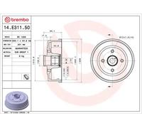 BREMBO 14.E311.50 Tambour de frein