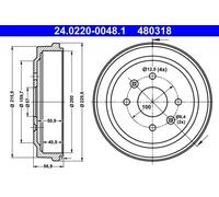Tambour de frein ATE 24.0220-0048.1