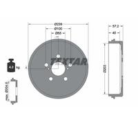 Textar Tambour de frein 94049100 pour Toyota Yaris – Lot de 2