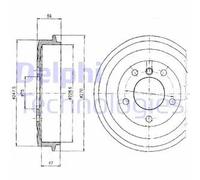 Tambour de frein DELPHI BF275