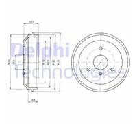 DELPHI BF465 Tambour de frein