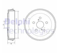 Tambour de frein DELPHI BF536