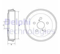 Tambour de frein DELPHI BF536