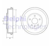 DELPHI BF556 Tambour de frein pour CHEVROLET