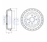 DELPHI BF663 Tambour de frein