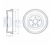 DELPHI BF669 Tambour de frein
