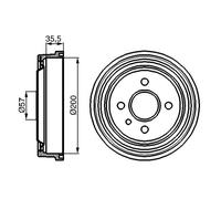 Tambour de frein BOSCH 0 986 477 021