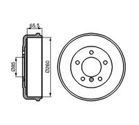 Tambour de frein BOSCH 0 986 477 038