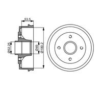 Tambour de frein BOSCH 0 986 477 061