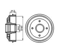 Tambour de frein BOSCH 0 986 477 070