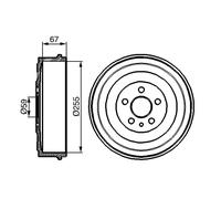 Tambour de frein BOSCH 0 986 477 144