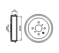 Tambour de frein BOSCH 0 986 477 148