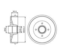 BOSCH 0 986 477 211 Tambour de frein