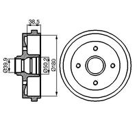 Tambour De Frein D'Axe Arrière Pour AUDI SEAT VW VW (SVW) 50 80 AROSA CITI GOLF