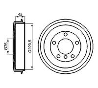 Tambour De Frein D'Axe Arrière Pour BMW 3