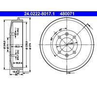 Tambour De Frein D'Axe Arrière Pour CITROËN PEUGEOT 306 405 406 BERLINGO / BERLI