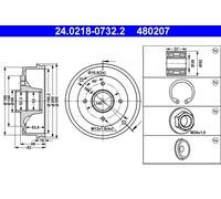Tambour De Frein D'Axe Arrière Pour DACIA RENAULT 11 19 5 9 CLIO LOGAN SUPER 5 T