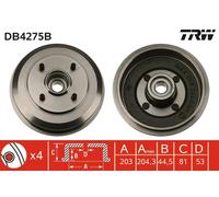 Tambour De Frein D'Axe Arrière Pour FORD FOCUS