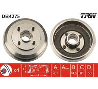 Tambour De Frein D'Axe Arrière Pour FORD FORD AUSTRALIA FOCUS