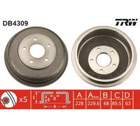 Tambour De Frein D'Axe Arrière Pour FORD TOURNEO CONNECT TRANSIT CONNECT